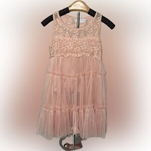 Just Couture Girls Pink Lace Dress / Top